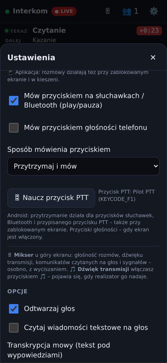 Przyciski w aplikacji