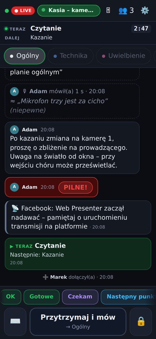 Ktoś mówi